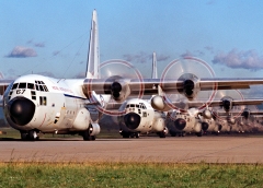 C=130Es of No 37 Squadron taxying at Richmond.